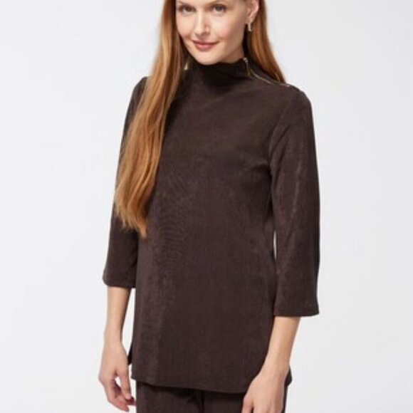 Chico's Travelers High Neck Zipper Tunic NWT size 3 XL - Picture 1 of 10